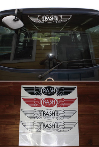 RASH羽特大ステッカー